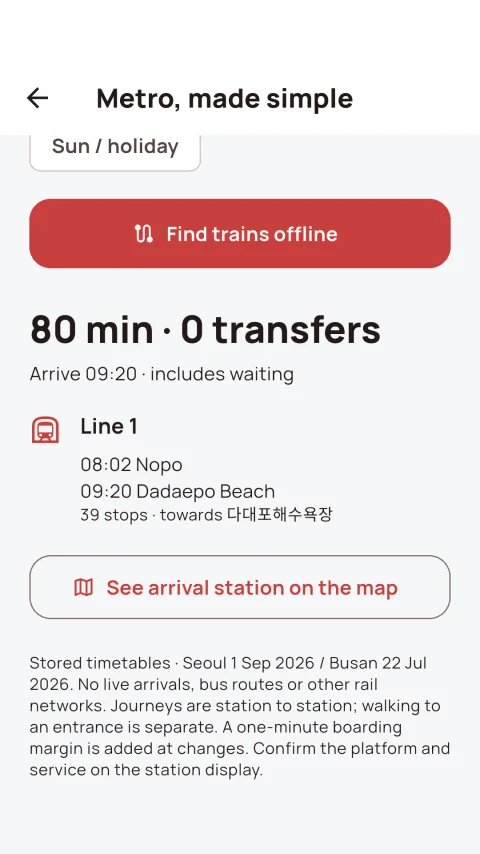 Actual Kapibara Maps metro planner in English